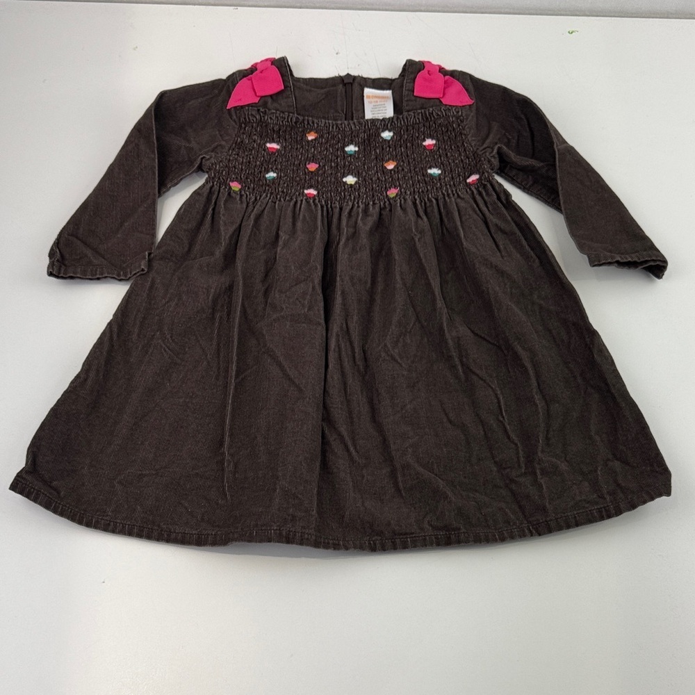 Gymboree Brown Dress with Pink Accents